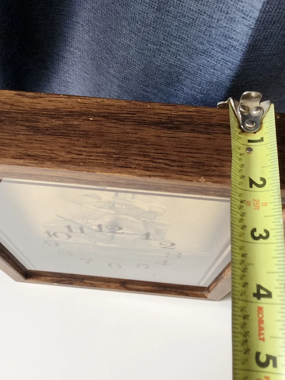 Vintage Ship Wall Clock Decor in Gold and Brown